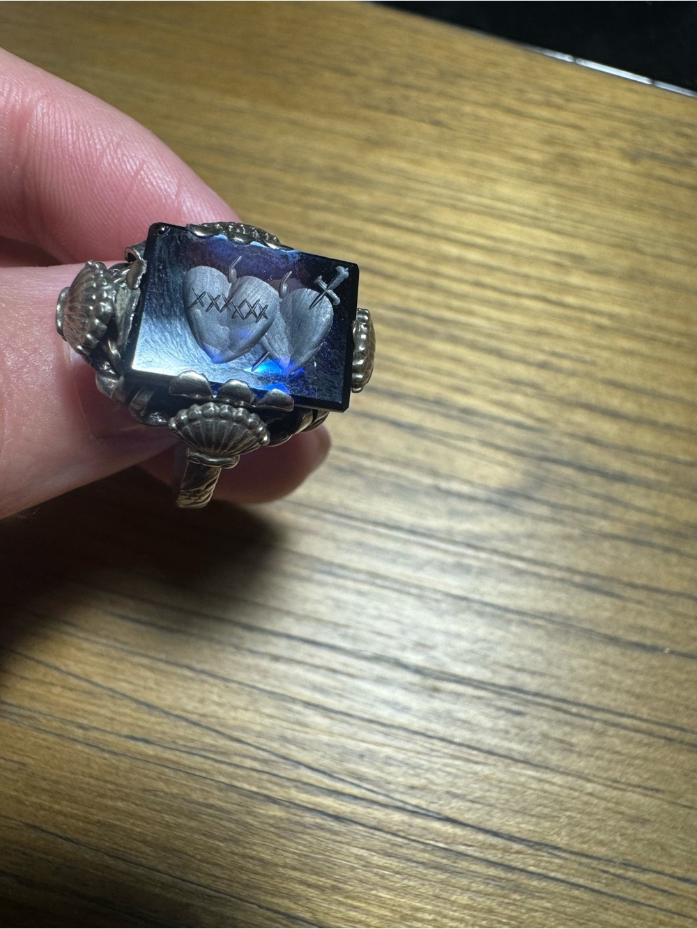 VINTAGE 950 SILVER STATEMENT RING - Picture 3 of 7